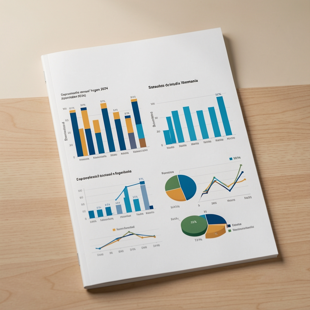 Coperta raportului anual Yugen 2024 despre starea media in Romania cu grafice si diagrame statistice